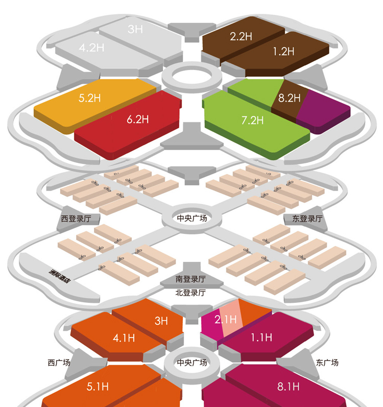 上海酒店餐饮展展馆分布图