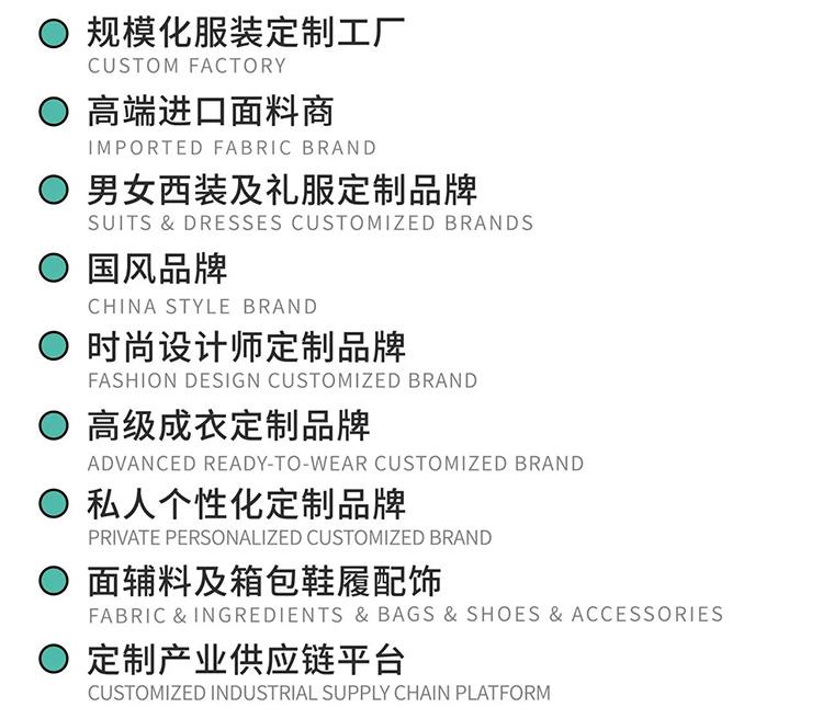 2025LINK-TCE服装定制展·上海展品范围图