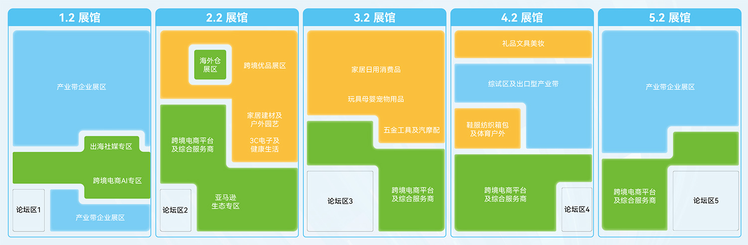 广州跨境电商交易会展馆分布图