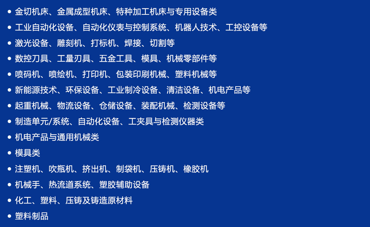 2025中国（温州）国际工业博览会展品范围图