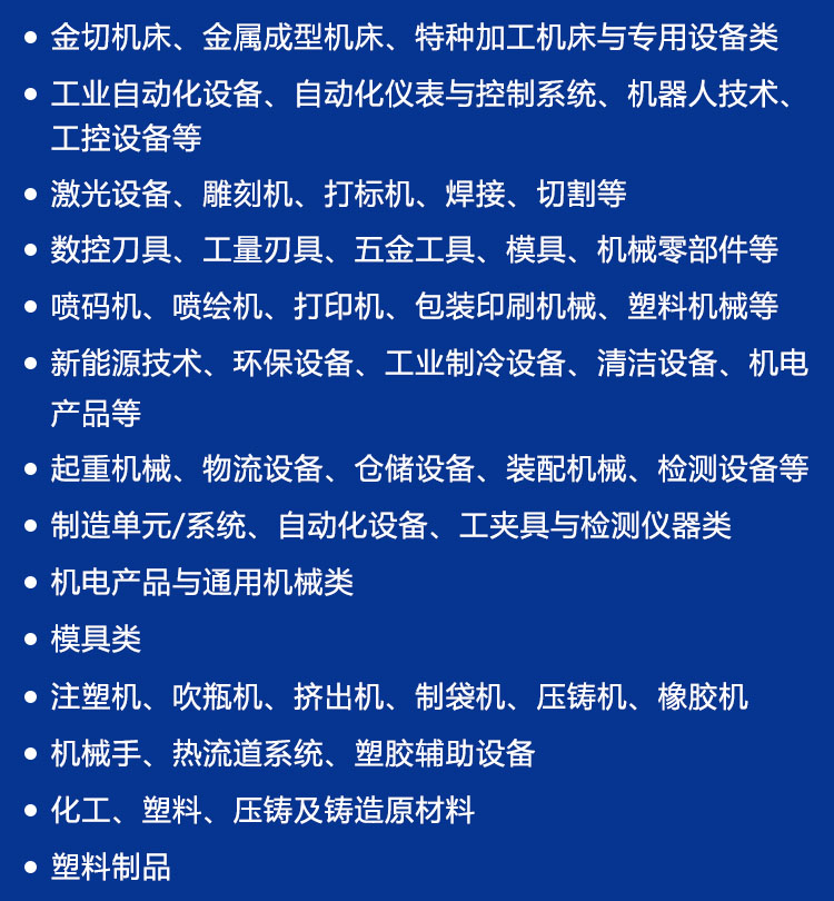 2025中国（温州）国际工业博览会展品范围图
