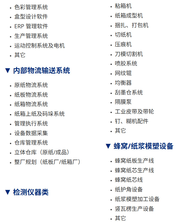 华南国际瓦楞展展品范围图