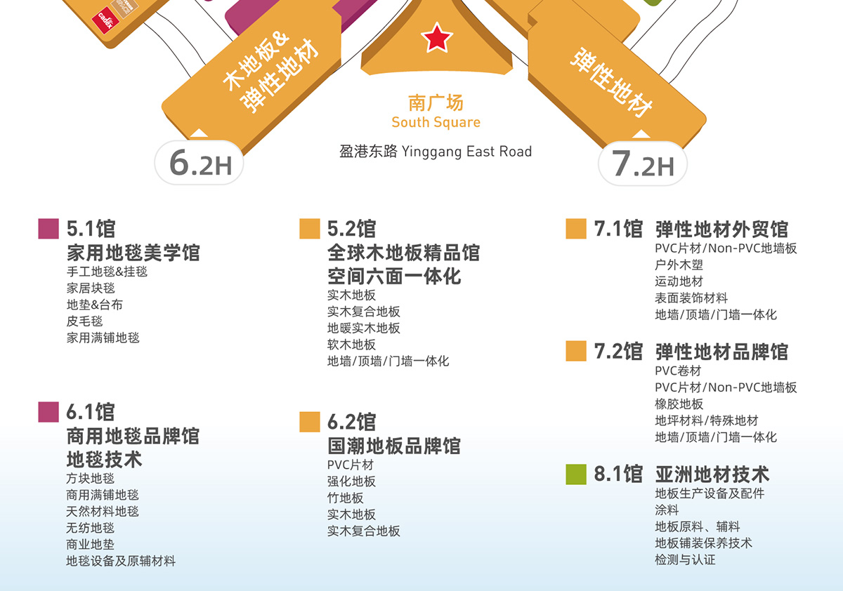 上海地材展展馆分布图