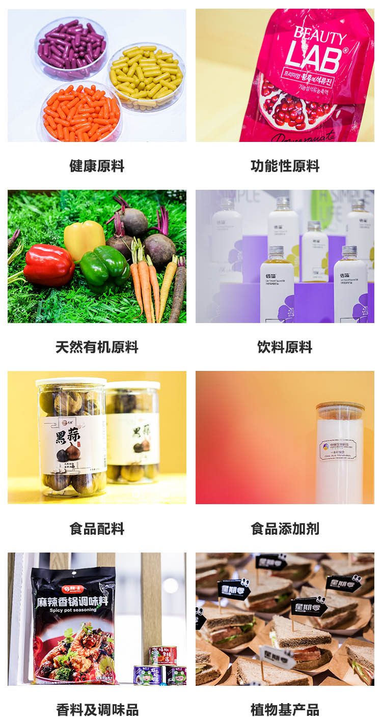 2025第26届健康天然原料、食品配料中国展品范围图
