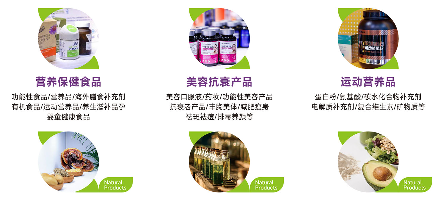 上海健康营养展展品范围图