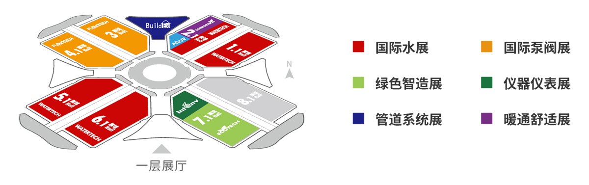 上海国际泵阀展展馆分布图