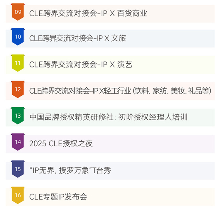 CLE中国授权展同期活动图