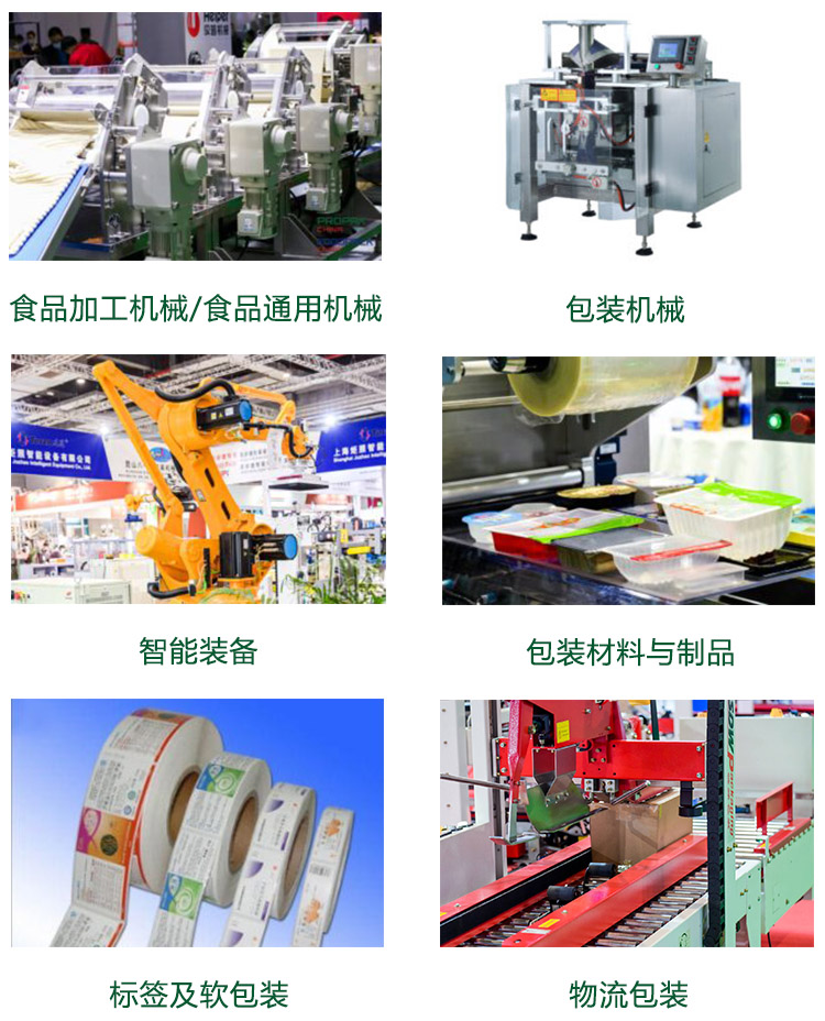 2025上海国际食品加工与包装机械展览会展品范围图